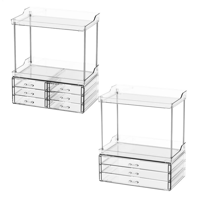 Drawer Organizer Tray - Makyaj Organizatör Tezgah 2 Katmanlı Depolama