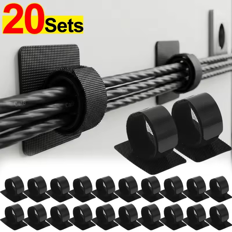 Pegboard Office Organizer - Yapışkanlı Masa Altı Kablo Bağları Tel
