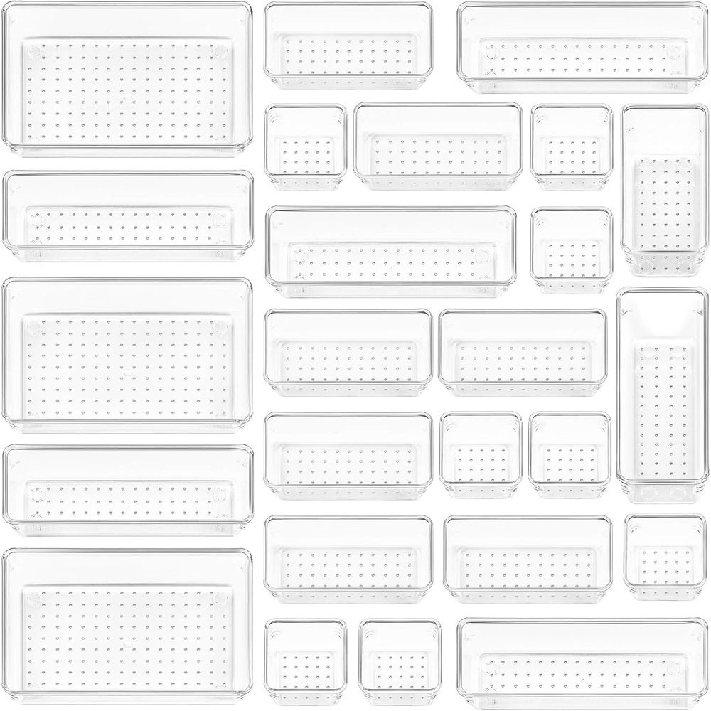 25 Parça Şeffaf Plastik Çekmec - Drawer Organizer Tray incelemesi ve fiyatı