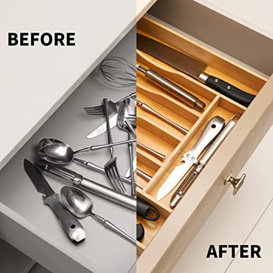 Genişletilebilir Bambu Mutfak  - Drawer Organizer Tray incelemesi ve fiyatı