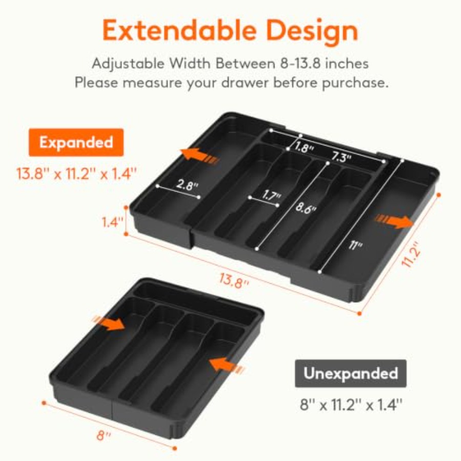 Genişletilebilir Çatal Bıçak T - Drawer Organizer Tray incelemesi ve fiyatı